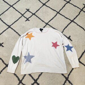 FDJ  White star sweater